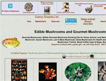 Tablet Screenshot of gourmet-edible-mushrooms.com